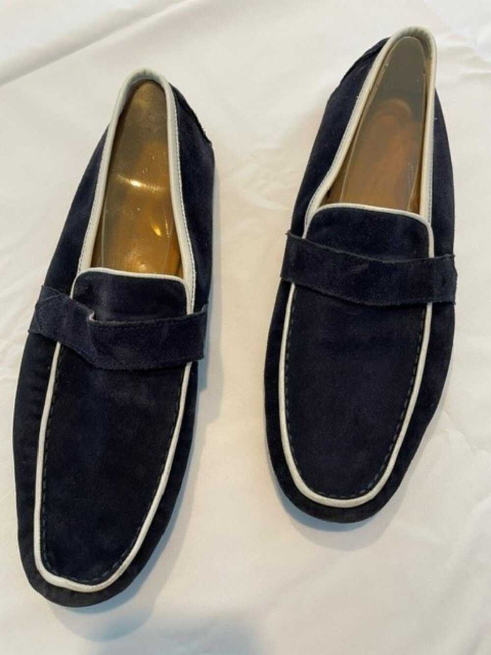 Bacco Bucci Blue Suede Shoes